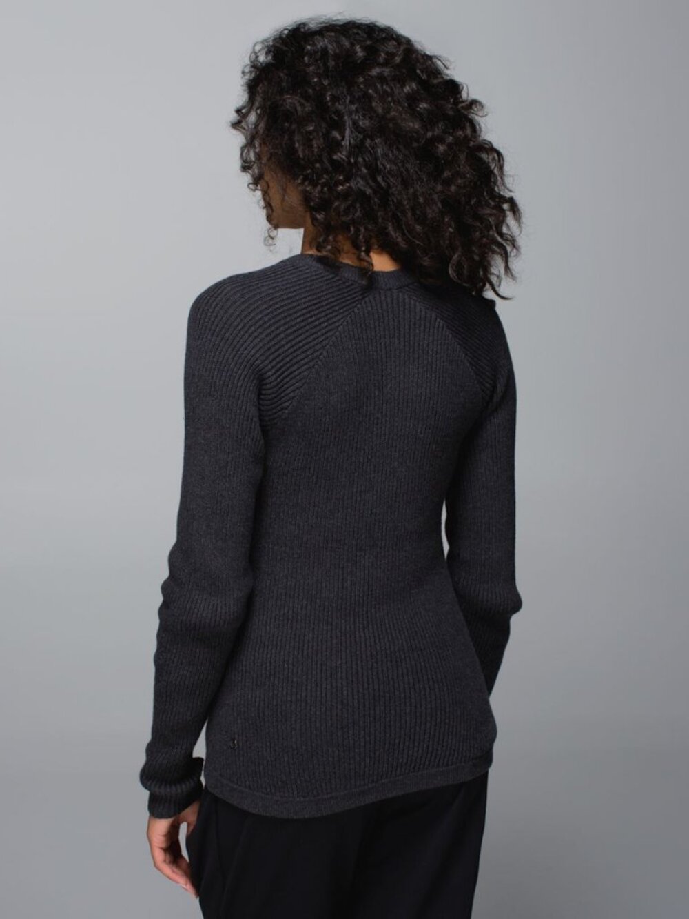 lululemon athletica Charcoal Ribbed Crewneck Sweater - Picture 2 of 9